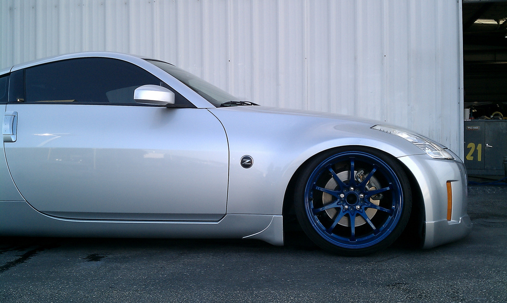 photo 9 Nissan 350Z custom wheels Rays Engineering Volk Racing CE28 19x9.5, ET -3, tire size 225/35 R19. 19x10.5 ET-13 245/35 R19