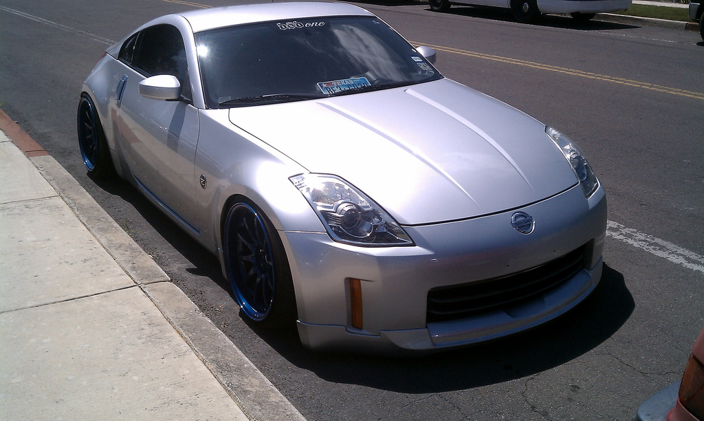 photo 13 Nissan 350Z custom wheels Rays Engineering Volk Racing CE28 19x9.5, ET -3, tire size 225/35 R19. 19x10.5 ET-13 245/35 R19
