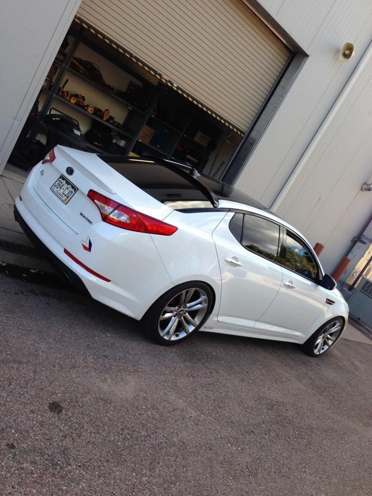 photo 2 Kia Optima custom wheels OEM Hyundai Genesis Coupe R-Spec 19x8.0, ET +35, tire size 225/40 R19. 19x8.5 ET+35 245/40 R19