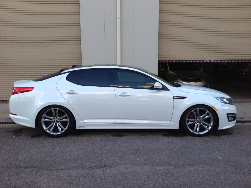 photo 1 Kia Optima custom wheels OEM Hyundai Genesis Coupe R-Spec 19x8.0, ET +35, tire size 225/40 R19. 19x8.5 ET+35 245/40 R19