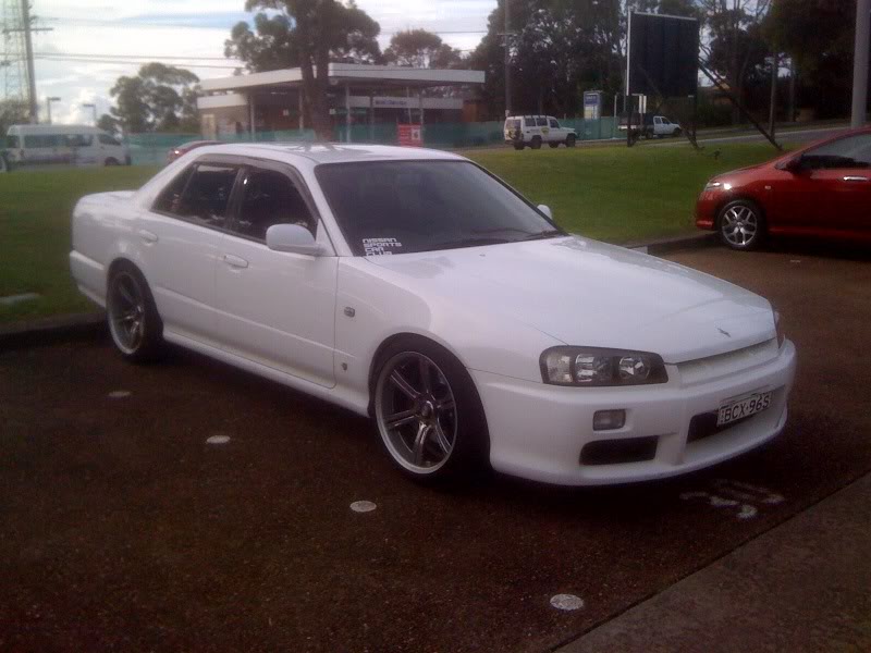 photo 4 Nissan R31-R34 Skyline 4dr custom wheels Do-Luck Double Six 18x9.5, ET +15, tire size 235/40 R18. x ET