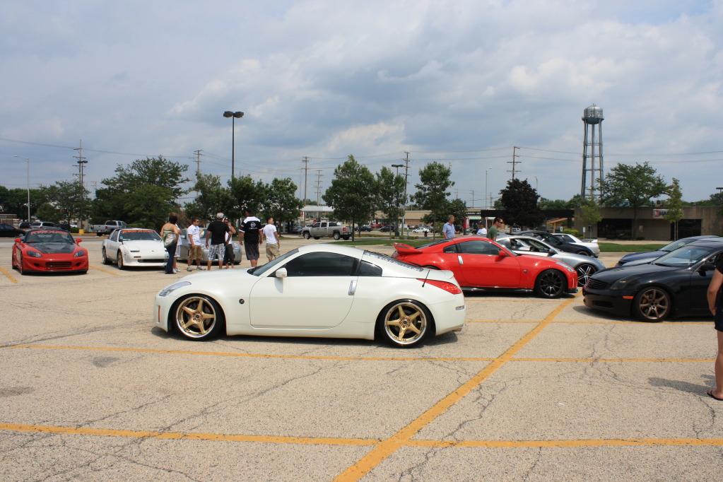 photo 1 Nissan 350Z custom wheels Rays Engineering Volk Racing GT-S 19x9.5, ET +14, tire size 235/35 R19. 19x10.5 ET-7 245/35 R19