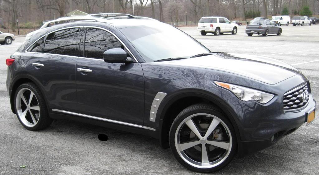 photo 1 Infiniti FX35 custom wheels KMC Nova 22x9.0, ET +35, tire size 265/35 R22. x ET
