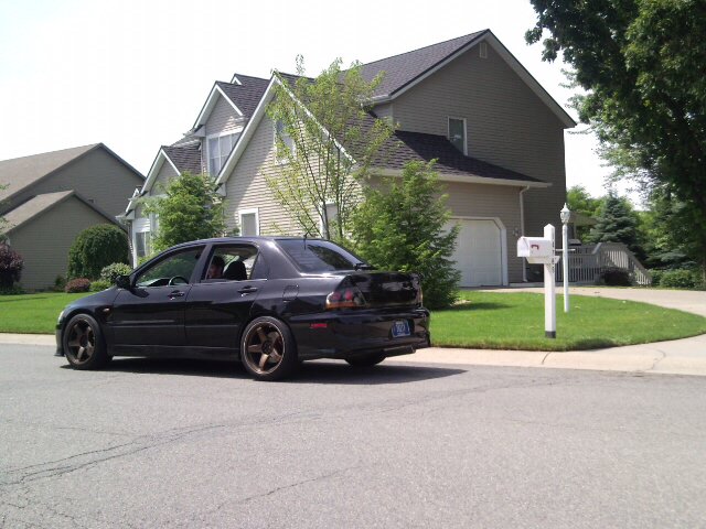 photo 1 Mitsubishi Lancer Evolution custom wheels Rota P-45R 18x9.5, ET +20, tire size 245/40 R18. x ET