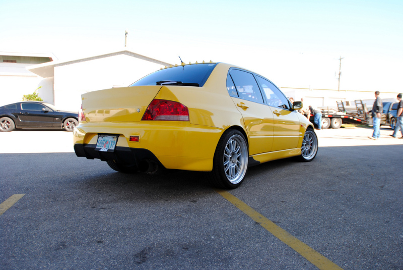 photo 4 Mitsubishi Lancer Evolution custom wheels Enkei RPF1 Type RC 18x9.0, ET +15, tire size 245/35 R18. 18x9.0 ET+18