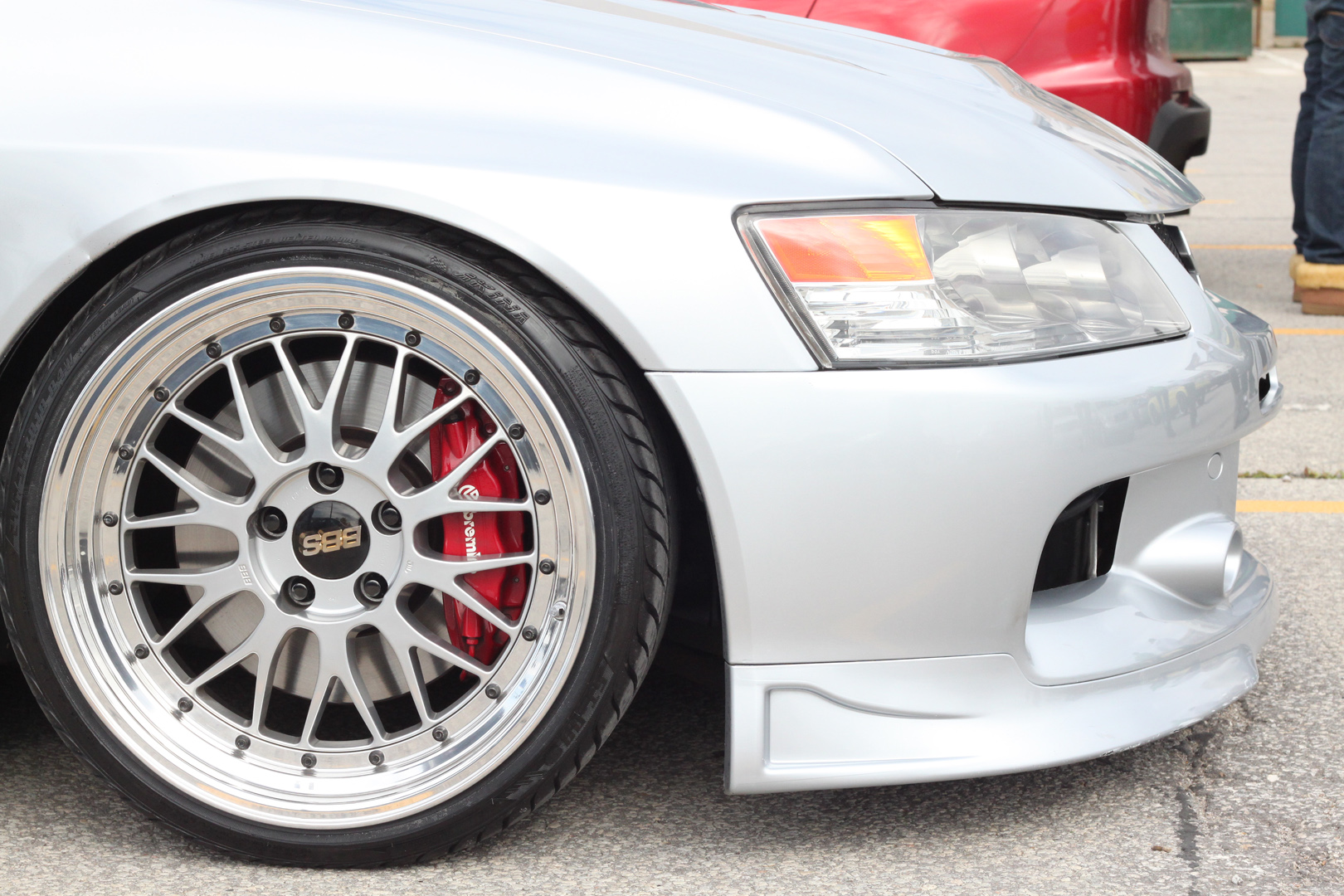 photo 17 Mitsubishi Lancer Evolution custom wheels BBS LM 18x9.0, ET +5, tire size 215/35 R18. x ET