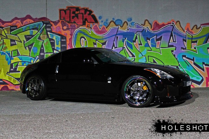 photo 10 Nissan 350Z custom wheels Rays Gram Light 57s Pro 19x9.0, ET -7, tire size 235/35 R19. 19x10.0 ET-5 245/35 R19