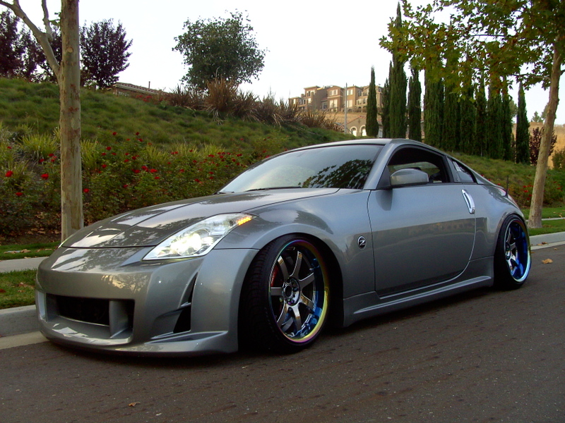 photo 8 Nissan 350Z custom wheels Rays Engineering Gram Lights 57S Pro 19x9.5, ET +10, tire size 235/35 R19. 19x10.0 ET-15 