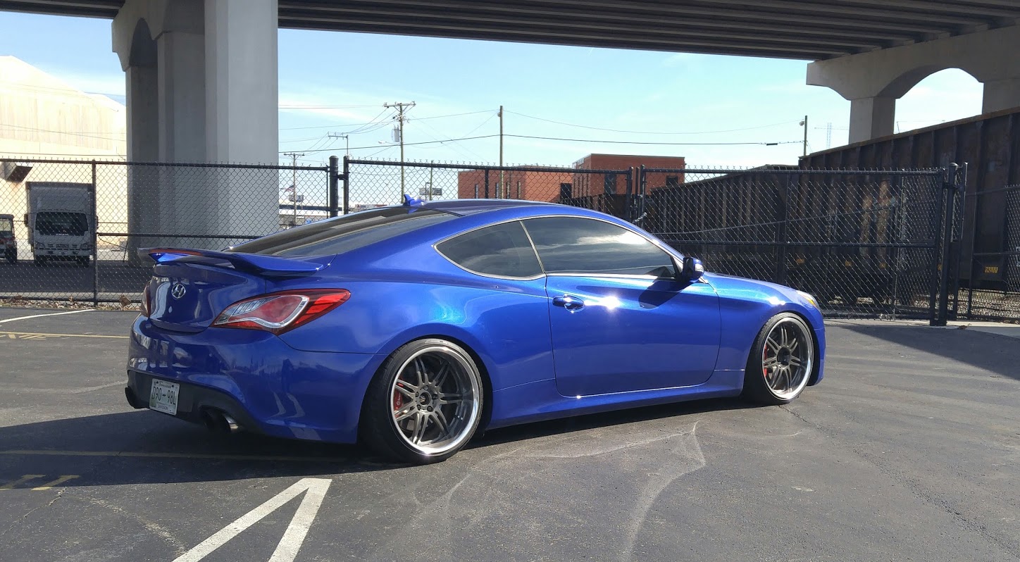 photo 1 Hyundai Genesis Coupe custom wheels Work Varianza 19x9.5, ET +15, tire size 235/35 R19. 19x11.0 ET+18 245/35 R19