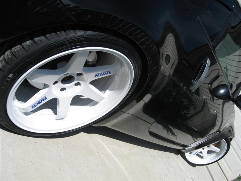 photo 3 Nissan 350Z custom wheels Rays Engineering Volk Racing TE37 19x9.5, ET +9, tire size 265/30 R19. 19x10.5 ET+12 275/30 R19