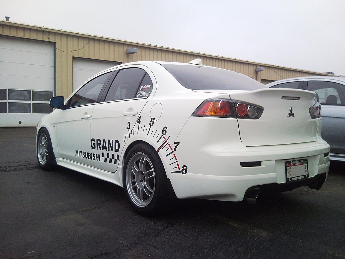 photo 1 Mitsubishi Lancer Evolution custom wheels Enkei RPF1 17x8.5, ET +30, tire size 245/45 R17. x ET