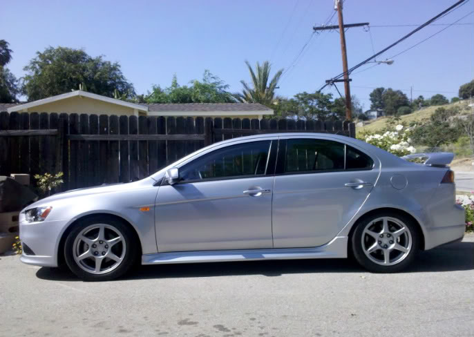 photo 1 Mitsubishi Lancer Evolution custom wheels Enkei OEM Evo VIII 17x8.0, ET +38, tire size 245/45 R17. x ET