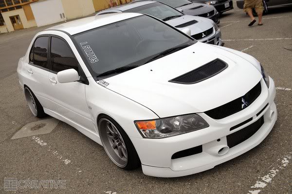 photo 1 Mitsubishi Lancer Evolution custom wheels Work XD9 18x10.0, ET +10, tire size 215/40 R18. x ET