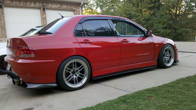 photo 1 Mitsubishi Lancer Evolution custom wheels   18x9.5, ET +15, tire size X R18. x ET