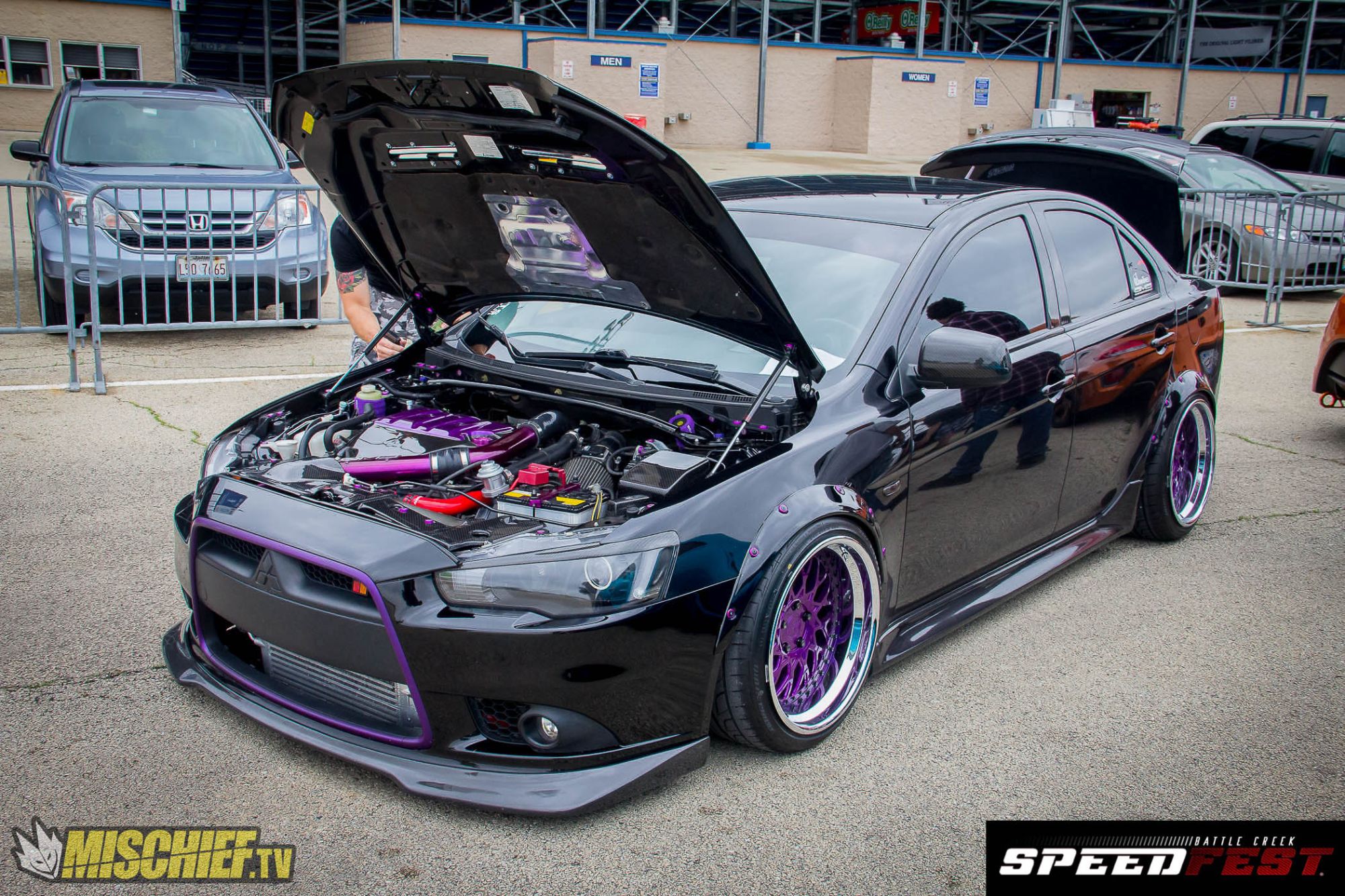 photo 2 Mitsubishi Lancer Evolution custom wheels Avant Garde F142 18x10.5, ET 0, tire size 245/35 R18. x ET