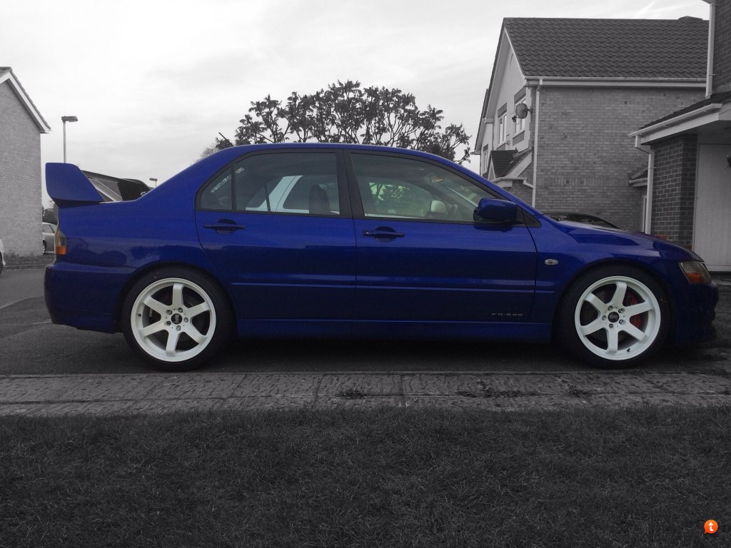 photo 2 Mitsubishi Lancer Evolution custom wheels Bola B1 18x9.5, ET +30, tire size 245/40 R18. x ET