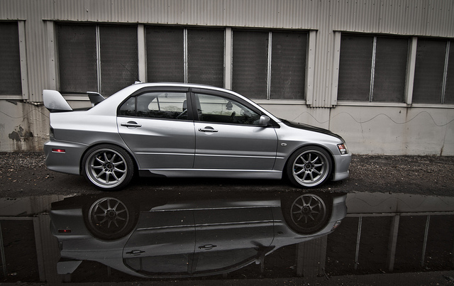 photo 2 Mitsubishi Lancer Evolution custom wheels Work XD-9 18x10.0, ET +18, tire size X R18. x ET