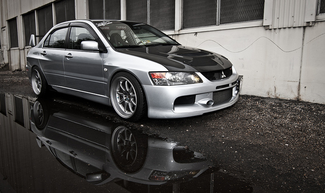 photo 1 Mitsubishi Lancer Evolution custom wheels Work XD-9 18x10.0, ET +18, tire size X R18. x ET