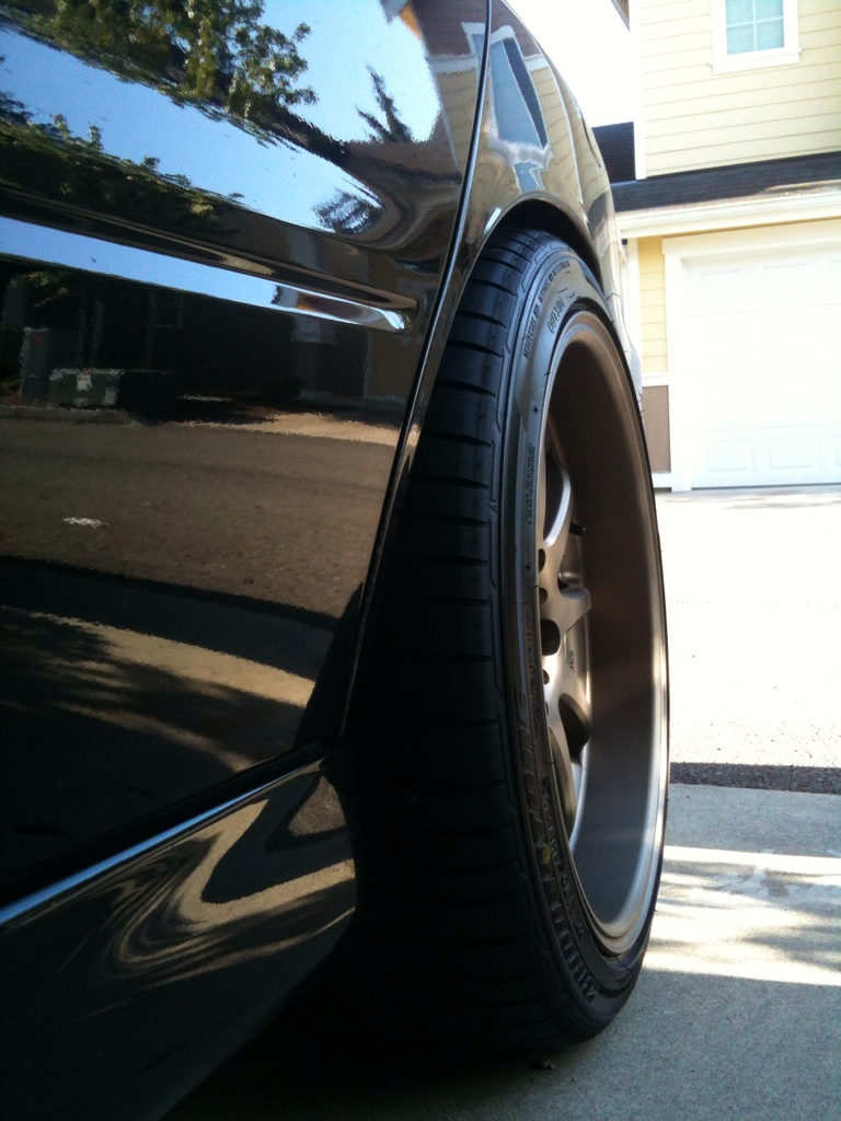 photo 2 Mitsubishi Lancer Evolution custom wheels Work XD9 18x10.0, ET +18, tire size 265/35 R18. x ET