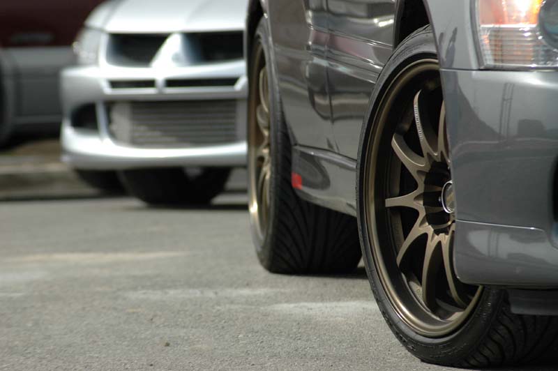 photo 4 Mitsubishi Lancer Evolution custom wheels Volk Racing CE28 18x8.5, ET +30, tire size X R18. x ET