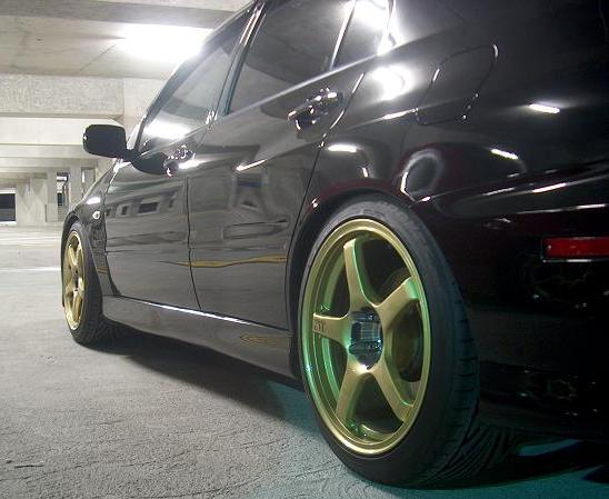 photo 4 Mitsubishi Lancer Evolution custom wheels Advan TCII 18x9.5, ET +35, tire size 245/40 R18. x ET