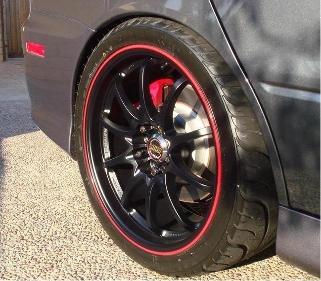 photo 2 Mitsubishi Lancer Evolution custom wheels Volk Racing CE28N 18x9.0, ET +35, tire size 265/35 R18. x ET