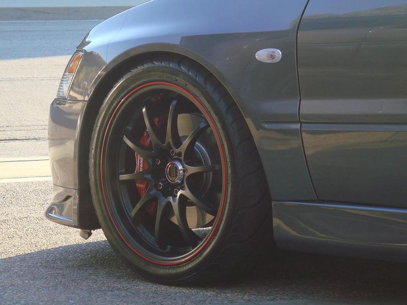 photo 3 Mitsubishi Lancer Evolution custom wheels Volk Racing CE28N 18x9.0, ET +35, tire size 265/35 R18. x ET