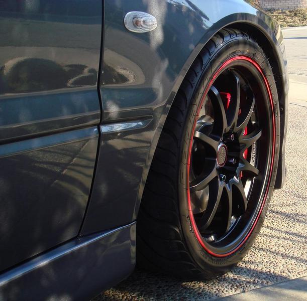 photo 4 Mitsubishi Lancer Evolution custom wheels Volk Racing CE28N 18x9.0, ET +35, tire size 265/35 R18. x ET