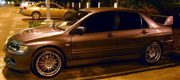 photo 1 Mitsubishi Lancer Evolution custom wheels Volk Racing RE30 18x9.5, ET +34, tire size 265/35 R18. x ET