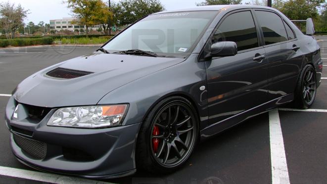 photo 4 Mitsubishi Lancer Evolution custom wheels Work Emotion CR-Kai x9.5, ET +20, tire size 255/35 R. x ET