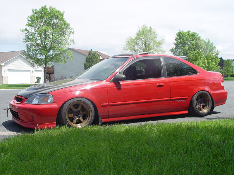 photo 1 Honda Civic custom wheels   15x8.0, ET 0, tire size 195/45 R15. x ET 