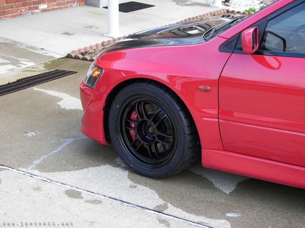 photo 3 Mitsubishi Lancer Evolution custom wheels Enkei RPF1 17x8.5, ET +40, tire size 255/40 R17. x ET