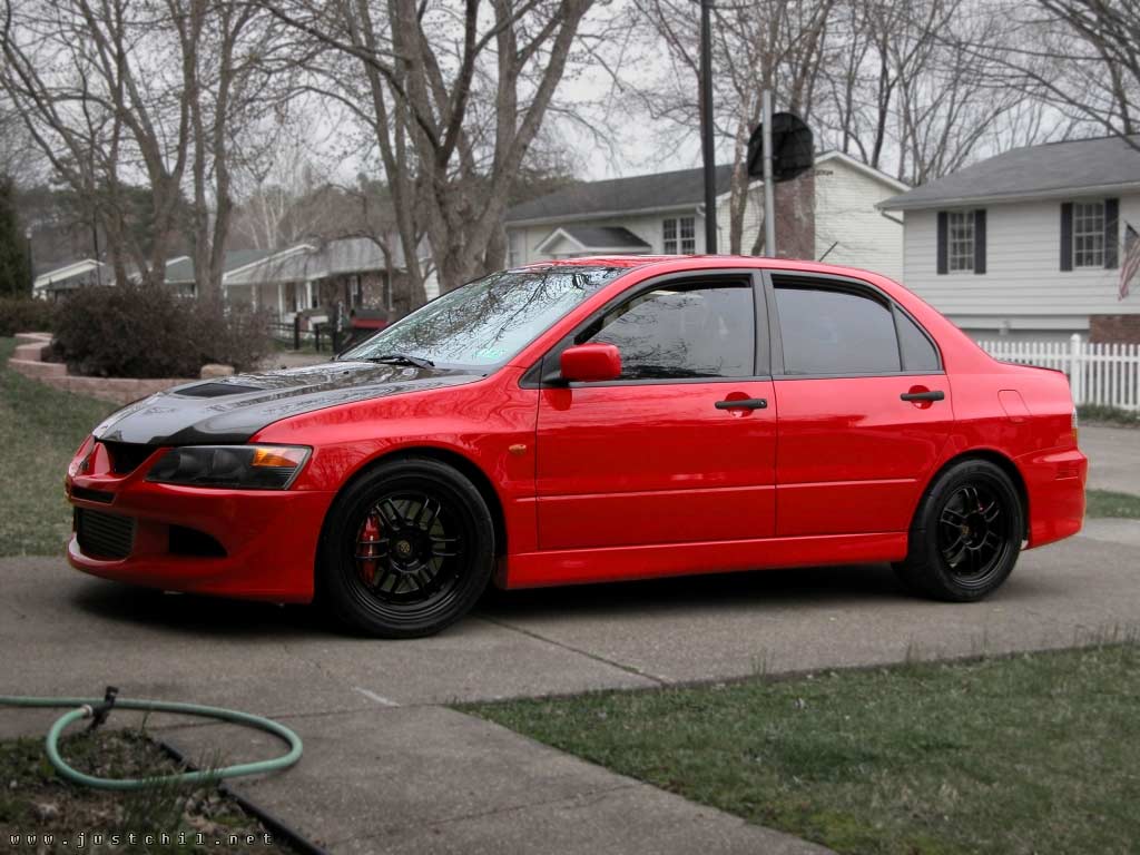 photo 1 Mitsubishi Lancer Evolution custom wheels Enkei RPF1 17x8.5, ET +40, tire size 255/40 R17. x ET