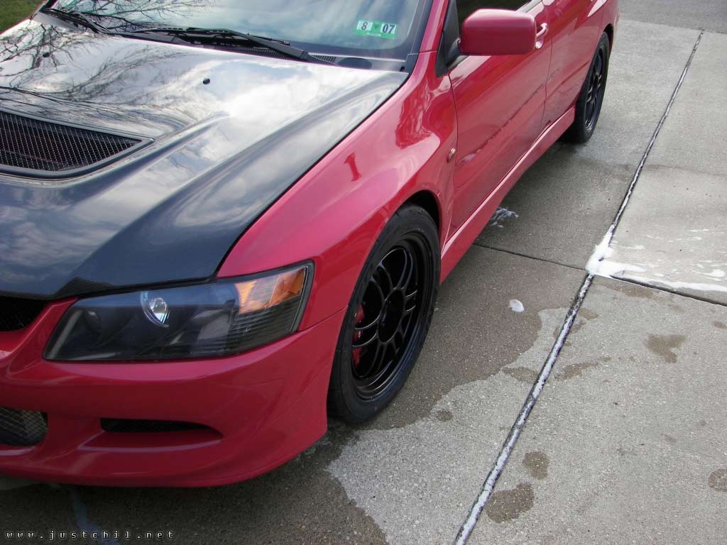 photo 2 Mitsubishi Lancer Evolution custom wheels Enkei RPF1 17x8.5, ET +40, tire size 255/40 R17. x ET