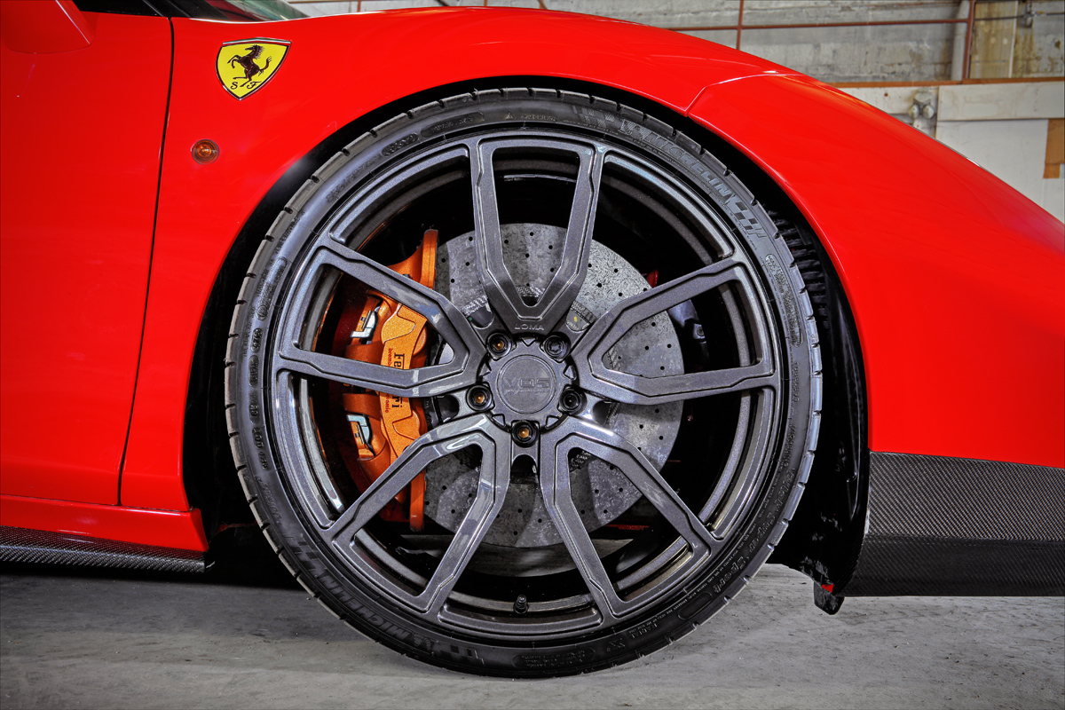 photo 1 Ferrari 488 GTB custom wheels LOMA Forged 21x9.0, ET , tire size 255/35 R21. 21x12.0 ET 325/25 R21