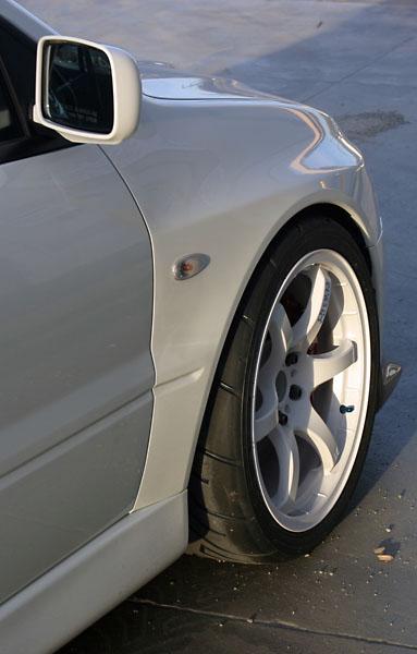 photo 3 Mitsubishi Lancer Evolution custom wheels Gram Lights 57Maximum 18x9.5, ET +22, tire size 265/35 R18. 18x9.5 ET+38