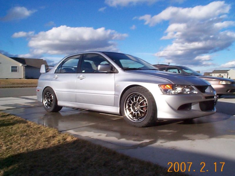 photo 2 Mitsubishi Lancer Evolution custom wheels Enkei NT03+M 17x9.5, ET +38, tire size 275/40 R17. x ET