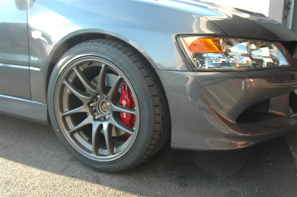 photo 2 Mitsubishi Lancer Evolution custom wheels Work CR Kai 18x9.5, ET +38, tire size 275/35 R18. x ET