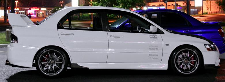 photo 1 Mitsubishi Lancer Evolution custom wheels Volk CE28N 18x9.5, ET +28, tire size X R18. 18x9.5 ET+34