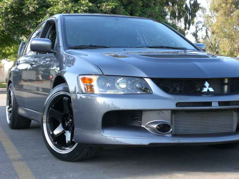 photo 1 Mitsubishi Lancer Evolution custom wheels Rota P45R 18x9.5, ET +25, tire size 245/40 R18. 18x9.5 ET+30
