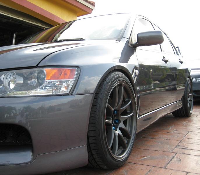 photo 2 Mitsubishi Lancer Evolution custom wheels Work Emotion CR Kai 18x9.5, ET +30, tire size 255/35 R18. x ET