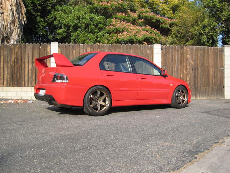 photo 2 Mitsubishi Lancer Evolution custom wheels Volk TE37 18x9.5, ET +22, tire size 255/35 R18. x ET