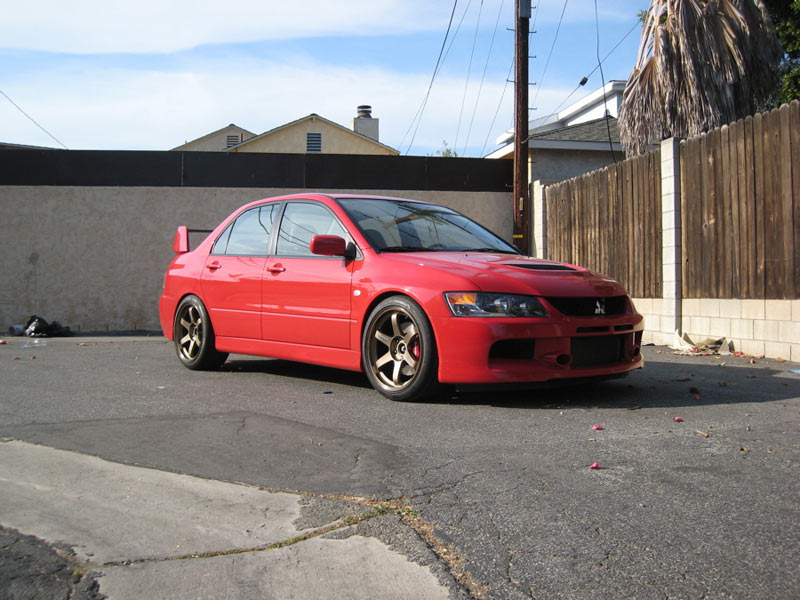 photo 1 Mitsubishi Lancer Evolution custom wheels Volk TE37 18x9.5, ET +22, tire size 255/35 R18. x ET