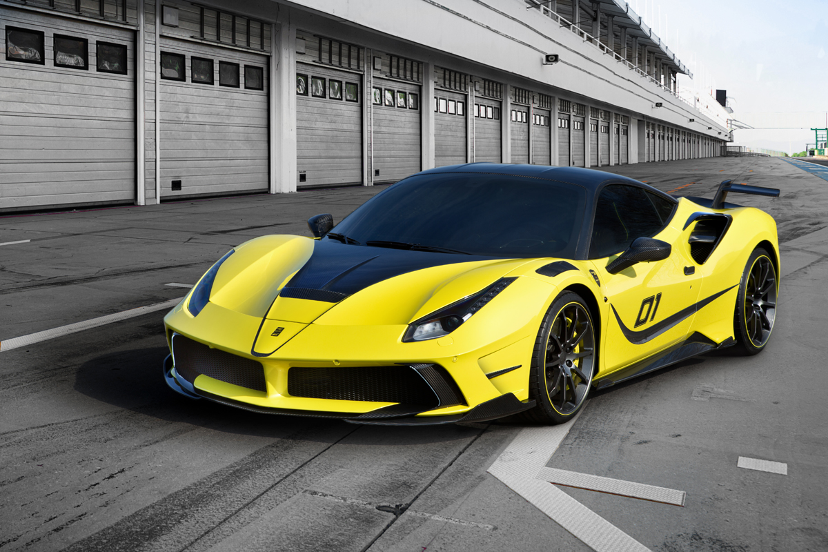 photo 1 Ferrari 488 GTB custom wheels Mansory  20x9.0, ET , tire size 255/30 R20. 21x12.0 ET 325/25 R21