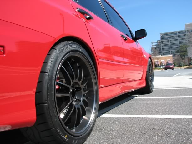 photo 4 Mitsubishi Lancer Evolution custom wheels Konig Runaway 18x9.0, ET +30, tire size 245/40 R18. x ET
