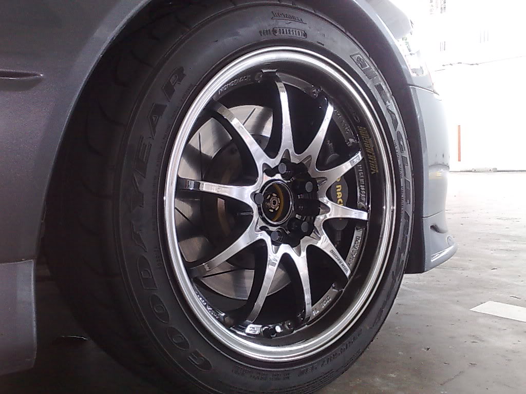 photo 2 Mitsubishi Lancer Evolution custom wheels Volk Racing CE28N 17x8.5, ET +25, tire size 235/45 R17. x ET