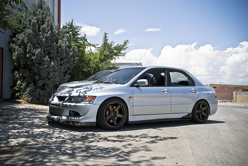 photo 1 Mitsubishi Lancer Evolution custom wheels Rota P45R 18x9.5, ET +30, tire size 255/35 R18. x ET 