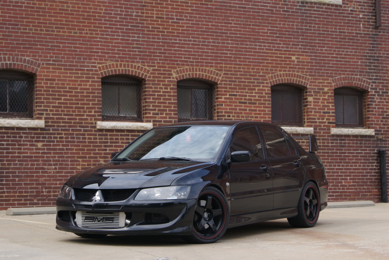 photo 2 Mitsubishi Lancer Evolution custom wheels Rota P45F 18x9.5, ET +30, tire size 255/35 R18. x ET