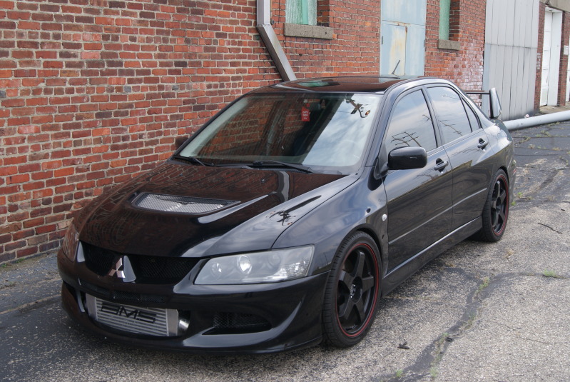 photo 1 Mitsubishi Lancer Evolution custom wheels Rota P45F 18x9.5, ET +30, tire size 255/35 R18. x ET