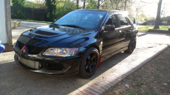 photo 1 Mitsubishi Lancer Evolution custom wheels Rota P45R 17x9.5, ET +30, tire size 245/45 R17. x ET